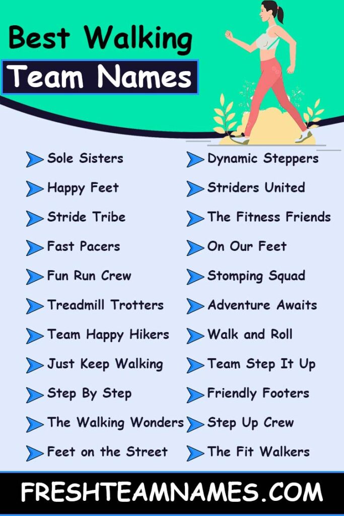 997 Best Walking Team Names Funny Catchy Unique Ideas